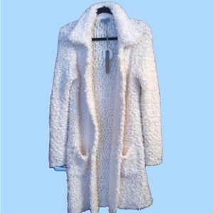 Joseph A. Long Teddy Jacket / Cardigan in Ivory NWOT